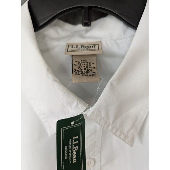 LL Bean Shirt High Performance Mens Size XL Button Down Rip Stop Lightweight NEW - Picture 2 of 3